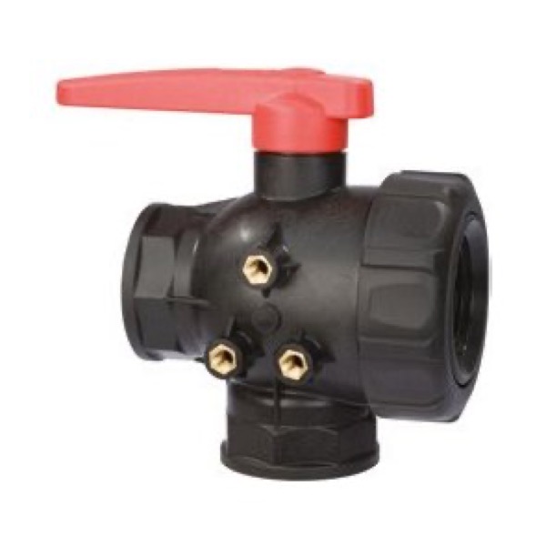 3-Way Ball Valve, Intermittent Flow 1 1/2"